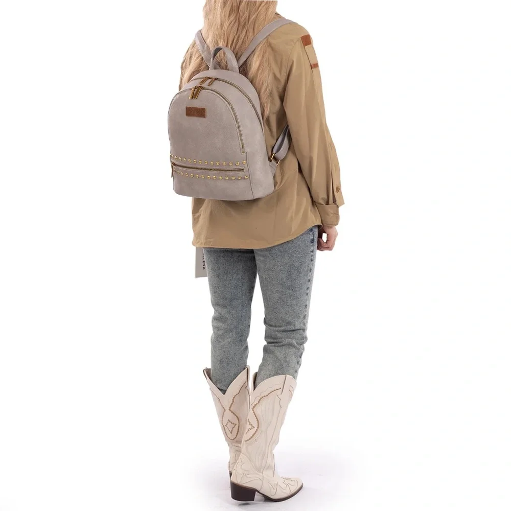 Wrangler Studded Backpack -Gray